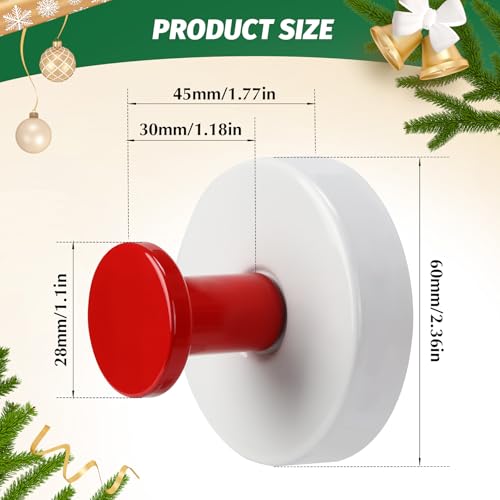 Reusable Heavy Duty Suction Cup Hooks for Kitchen/Bathroom/Shower - Wet-Proof Hooks for Towels, Robes, Loofah&Wreaths/No Drill Mounting on Glass, Tile, Metal (2, Red White) - color: Red White
