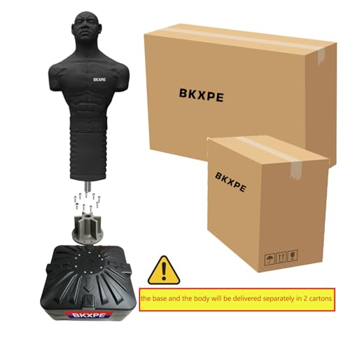 Heavy Duty Punching Bag Stand, Free Standing Boxing Dummy for Home Gym - color: Black