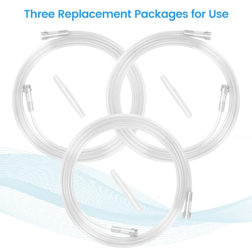 5 Foot High Flow Oxygen Tube Extension - Transparent, Crush Resistant, PVC, Pack of 3 Tubes - size: 3PCS Oxygen Extension Tubing-5 Ft