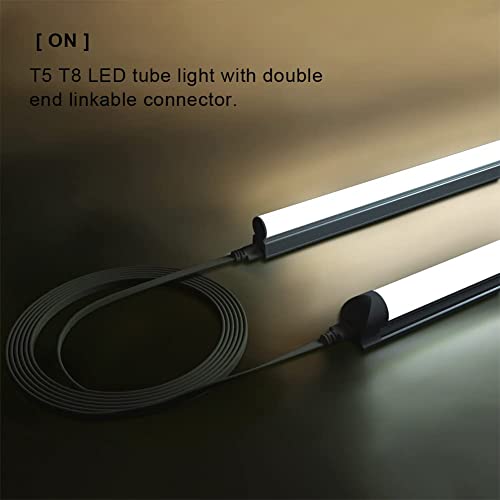 (4-Pack 6FT T5 T8 LED Shop Light Connecting Wire, Dual-Ended Linkable Cable Cords for LED Tube Light Fixture, Ceiling Lamp