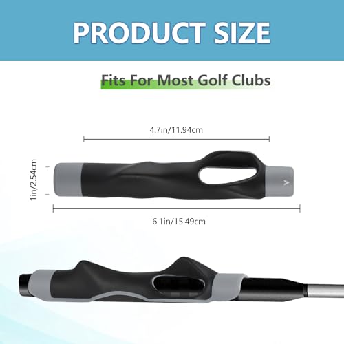 HRUIYL Golf Grip Trainer – Training Aid to Improve Proper Hand Position, Build Muscle Memory & Swing Consistency, Ideal for Beginner and Intermediate Golfers (Grey)
