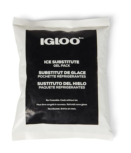 Igloo MaxCold Gel Ice Packs, Reusable Ice Packs for Coolers, Long Lasting Cold Freezer Pack for Lunch Boxes and Camping - color: White