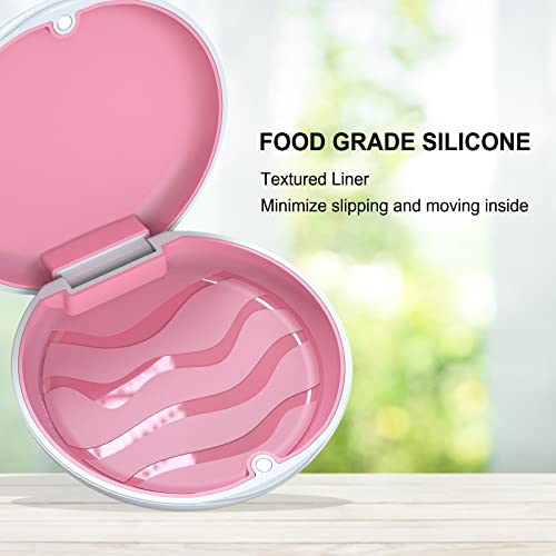 ARGOMAX Retainer Case with Silicone Liner, Magnetic, White - color: White
