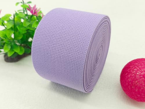Lavender Wide Knit Elastic Band 3" x 5yd for Sewing - color: Lavender #33