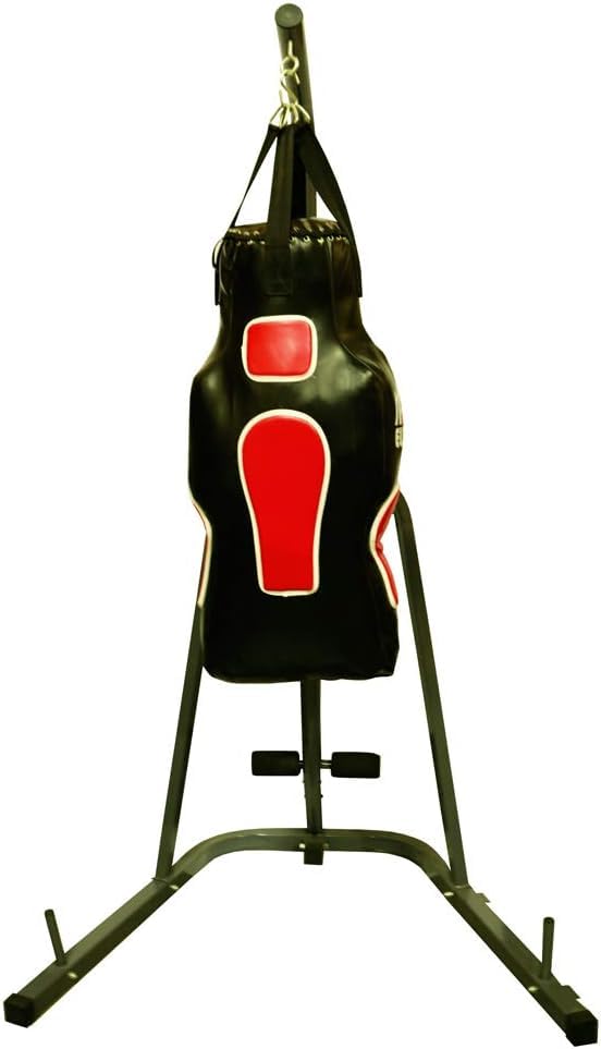 Amber Fight Gear The Champ Heavy Bag Stand, Single Station for Boxing, MMA, Muay Thai – Sturdy Steel Frame, Holds Heavy Bags up to 100 lbs – Ideal for Home & Small Gyms
