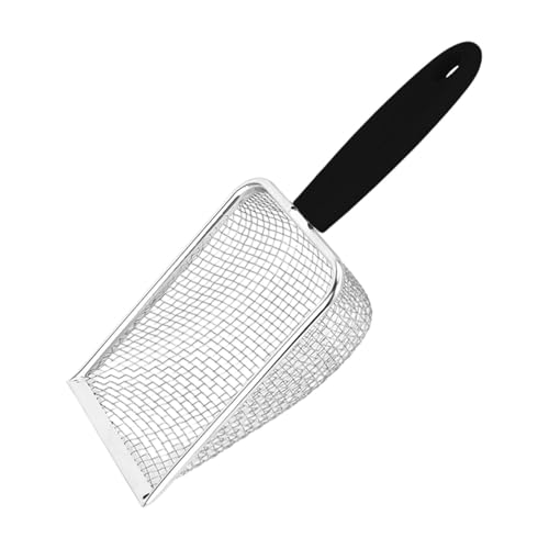 Beach Sand Scoop Shell Collecting Tool Multipurpose Picking up Shell Fast Sifting Portable Reptile Sand Scoop Litter Cleaner, Black