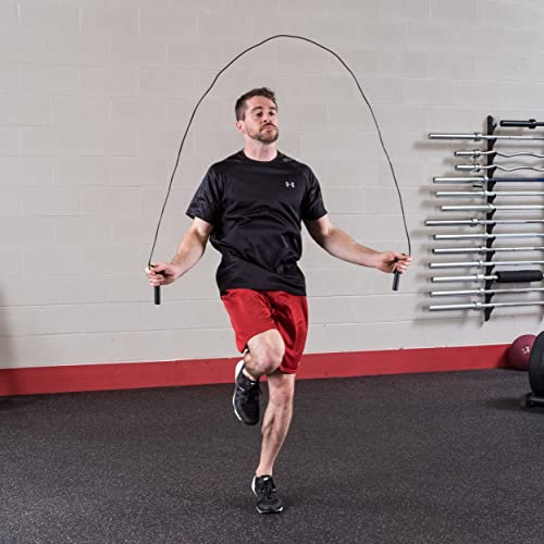 Body-Solid Tools Adjustable Cable Speed Jump Rope for Men & Women, Ideal for Speed Jumping, Home Gym Workout Equipment, Boxing & Gym Exercise Equipment