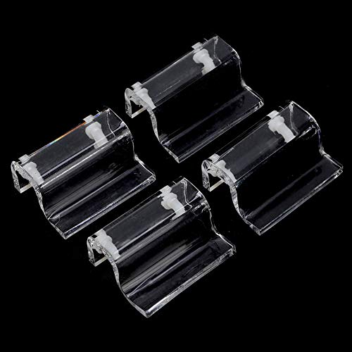 4 PCS Aquarium Lid Clips, Clear Acrylic Fishtank Lid Holder Aquarium Cover Support Clamps for Rimless Aquariums
