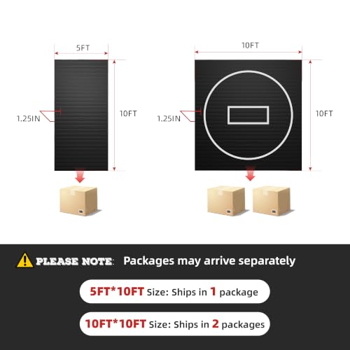 Wrestling Mat for Home Training BJJ MMA Jiu Jitsu Roll Up Mat - color: Black, size: 5FTx10FTx1.25inch