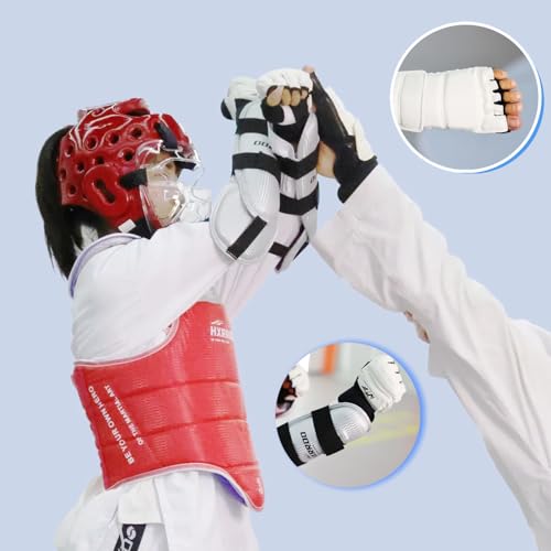 13 pcs Taekwondo Sparring Gear Set Ultimate Protective Gear for Taekwondo Karate Trainer Youth Adult - color: blue, size: 5#