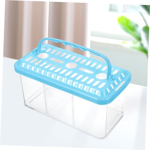 Toyvian 3-Compartment Fish Isolation Box Removable Breeding Tank Divider Multi-Functional Fish Hatchery Container for Aquarium Use