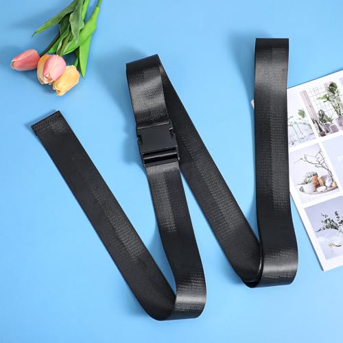 Physical Therapy Strap, Extremity Mobilization Belt, Manual Traction Strap, Adjustable Stretch Straps for Stretching Yoga Leg Shoulder Exercise - color: Black