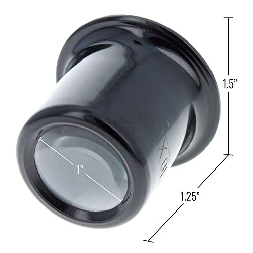 Universal Tool Plastic Jewelers Loupe 25mm Diameter Glass Lens Magnifier (Set of 4) - size: Set of 4