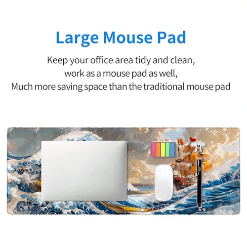Anime Pirate Ship Desk Pad Mouse Pad The Great Wave Off Kanagawa Mouse Pad Large Mousepad Extended Laptop Keyboard Mat Gaming Desk Pad Mouse Mat Office Computer Keyboard Laptop Home 31.5"x11.8" - color: Anime Pirate Ship_009, size: 11.8" x 31.5"