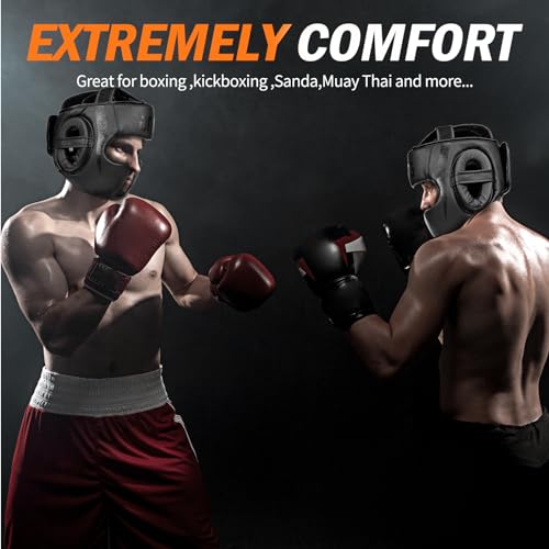Boxing Headgear for MMA, Muay Thai,Sparring Training | Head Gear for Kickboxing,Grappling, Sparring, Kickboxing, Muay Thai,Karate, Taekwondo,Martial Arts - size: Medium