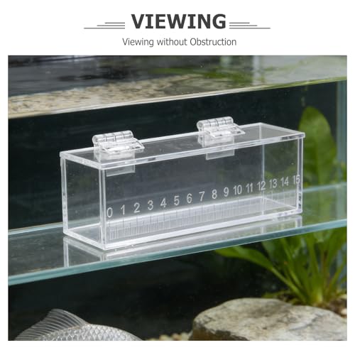 Acclimation Box for Saltwater Fish: Shrimp Breeding Box - Clear Acrylic Fish Isolation Breeding Tank - Aquarium Incubator for Baby Clownfish Guppy - size: 16.00X5.60X4.50CM