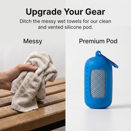 Quick Absorbent Rapid Cooling Travel Sports Towel Lightweight Compact Camping Swimming Gym Blue - color: Blue