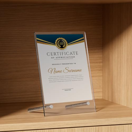 L-Shaped Clear Display Stand, Shatter Resistant Windproof Anti-Fall Outdoor Sign Hold (8.5x11 inch 2pack) - size: 8.5x11 inch 2pack