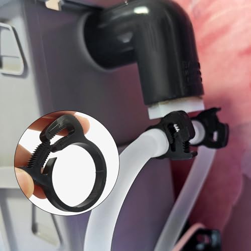 Murtenze 12 Pack Double Gripping Nylon Hose Clamps, Adjustable Plastic Snap Grip Hose Clamps for Connecting Fastening Pipes (31.5-34mm (1.25inch)) - size: 31.5-34mm (1.25inch)-12Pcs