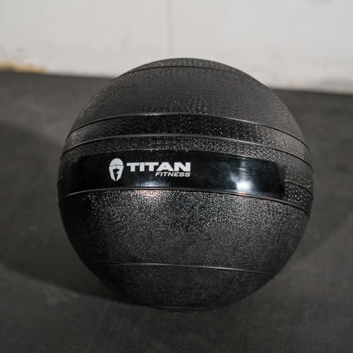 Titan Fitness Rubber Slam Ball, Dead Weight Ball Absorbs Impact, Minimal Bounce, Textured Surface for Strength and Conditioning, Cardio Workouts, Full Body Workout - style: 11.3kg(25파운드)