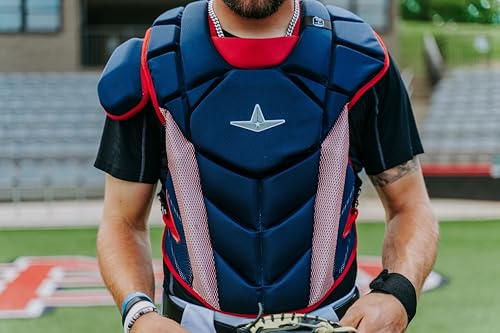 ALL STAR MVP-PRO Youth and Adult Chest Protectors, NOCSAE - color: USA, size: Large