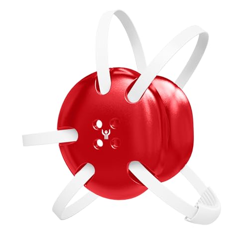 Classic Wrestling Headgear, White Straps - style: Varsity Red w/ White Straps