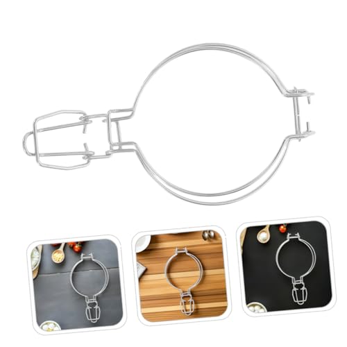 Tofficu 2pcs Stainless Steel Spring Sealing Clips for Glass Jars 93mm Wire Buckles Food Preservation Airtight Seal for Kitchen Canning and Storage