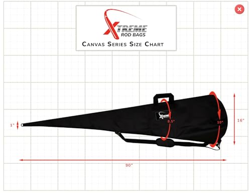 Xtreme Rod Bag - Canvas - Universal Fit,Black