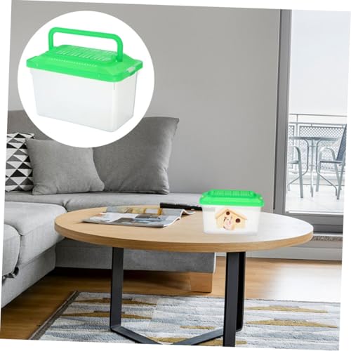 Happyyami 2pcs Portable Fish Container Lid Handheld Critter Carrier for Small Pets Breeding Case for Fish Turtles and Reptiles Easy to Carry Secure Transport Versatile Habitat