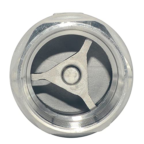 2" NPT Female WOG1000 Check Valve,Spring Loaded In-line Low Cracking Pressure,Stainless Steel SS316 CF8M