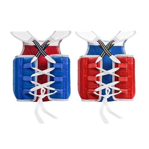 Taekwondo Chest Protectors High Impacts Resistance Leather Texture Suitable for Taekwondo Art Training and - size: Large