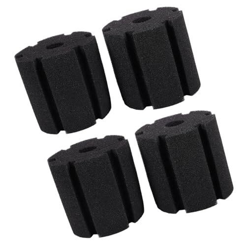Aquarium Filter Sponge Replacement 4 Pack, Black Aquarium Foam Media for 380 Filter Use, Bio Sponge Pads for Freshwater and Saltwater Displays Replacement