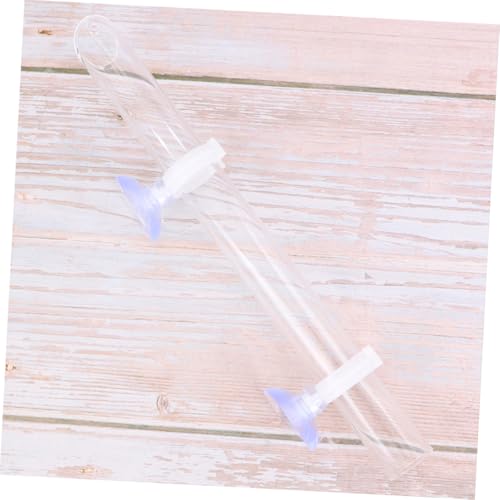 2.5x22cm Acrylic Shrimp Feeder with Bowl Fish Tank Dish Clear Glass for Shrimp