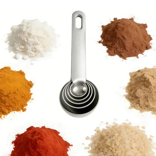 11-Piece Stainless Steel Measuring Spoons Set with Mini Whisk & Measuring Cup – Extra 4 tsp & 2/3 tbsp – Dry & Liquid Ingredients