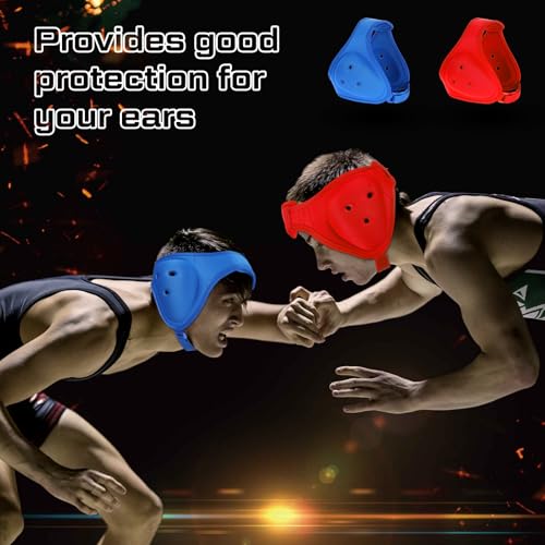 Jerify 2 Pcs Wrestling Headgear for Kid Youth, Blue,Red - color: Blue,Red