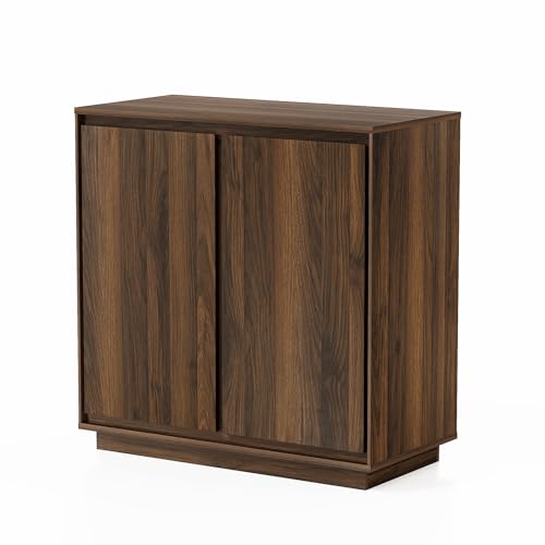 Buffet Storage Cabinet, Sideboard Accent Cabinet with Adjustable Shelves and Handless Design, Modern Credenza, Console Table for Living Room, Brown