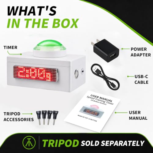 Speed Training Timer with Button and Bluetooth Video Control