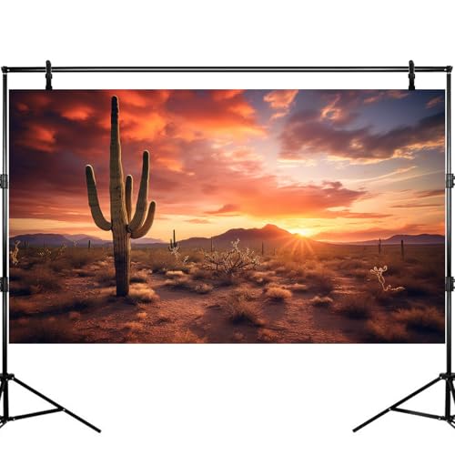 Sunset Desert Reptile Tank Background Majestic Saguaro Cacti Against Sunset Cloudy Sky Aquarium Background Barren Thorns Desert Jungle Natural Landscape Reptile Tank Terrarium Backgrounds 48x20in - size: 48(W)x20(H)inches/ 120(W)*50cm(H)