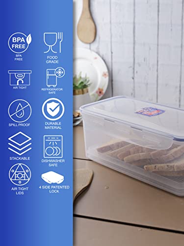 Lock & Lock Rectangular Vegetable Container with Tray, Tall, 14-Cup, 115-Fluid Ounces