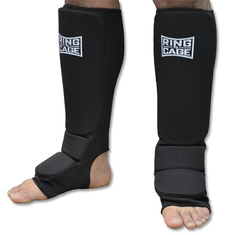 Pro Slip-on Cloth shin Instep for Muay Thai, MMA, Kickboxing, Stand up - size: X-Small (Kids)