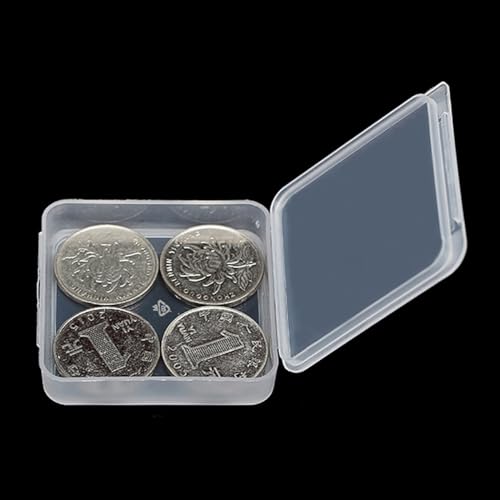 Square Clear Craft Supply Case (2.13 x 2.13 x 0.47 Inches), 12 Pack Plastic Storage Containers with Lids, Square Bead Organizers for Beads, Earplugs, Pins, Small Items etc - size: 2.13 x 2.13 x 0.47 Inch