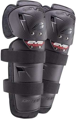 EVS SPORTS Option Knee Guard | Riding Protection | Knee to Shin Coverage | Black | Adult