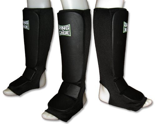 Grappling Shin Instep - Stretchable Coverd Back for MMA, Muay Thai, Kickboxing - size: Small