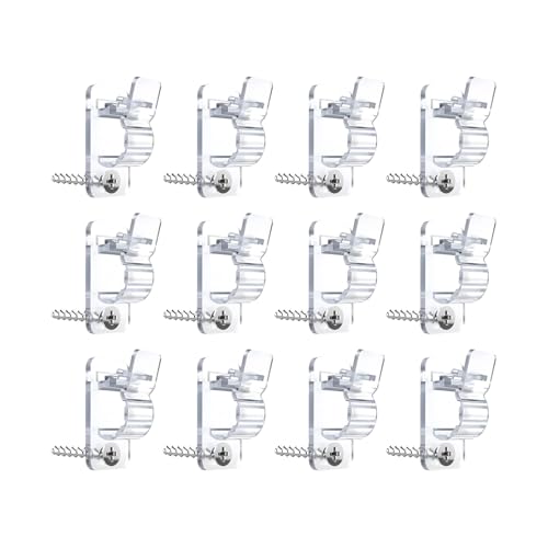 of 12 Common Cable Clip Holders Including Screws for Versatile Application on Different Materials Cable Management Clips with Screws for Secure Wire Organization