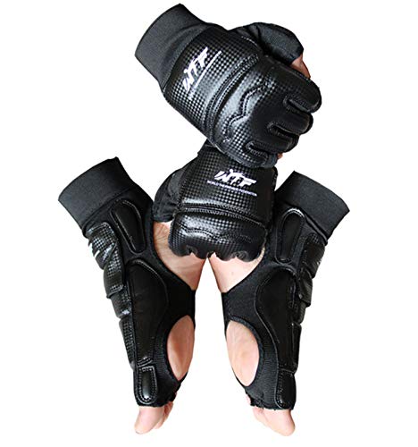 Taekwondo Training Boxing Foot Protector Gear Martial Arts Fight Muay Thai Kung Fu Tae Kwon Do Feet Protector TKD Foot Support for Men Women Kids Children (X-Small)