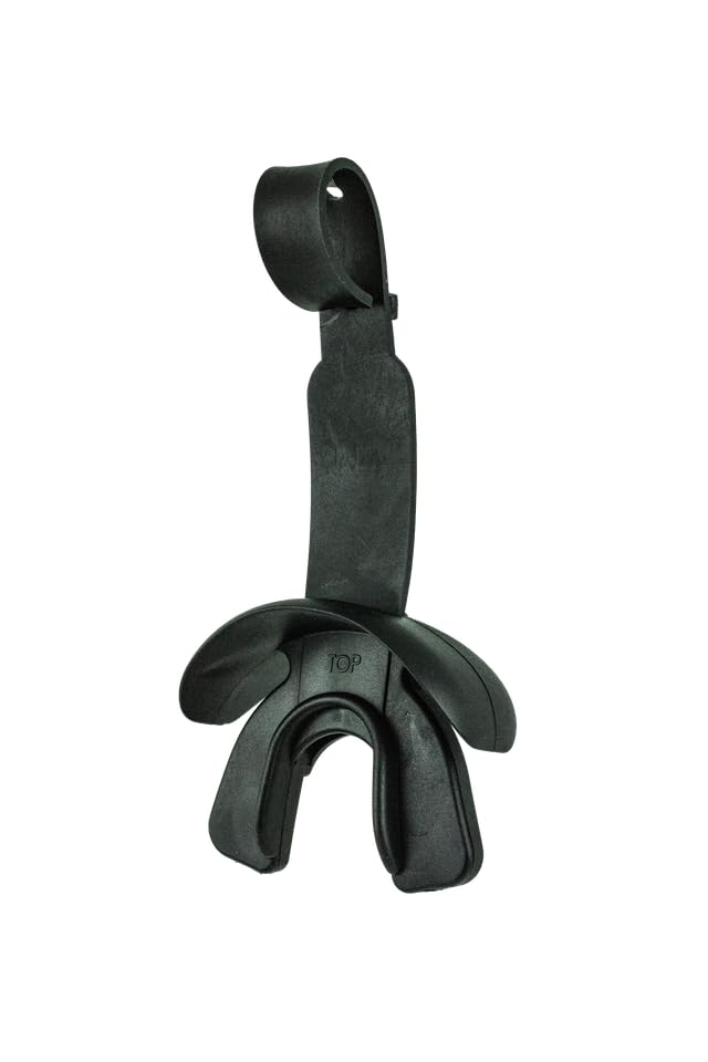 DAMAGE CONTROL Pacifier Football Mouth Guard – Permanent Strap – Black - color: Black