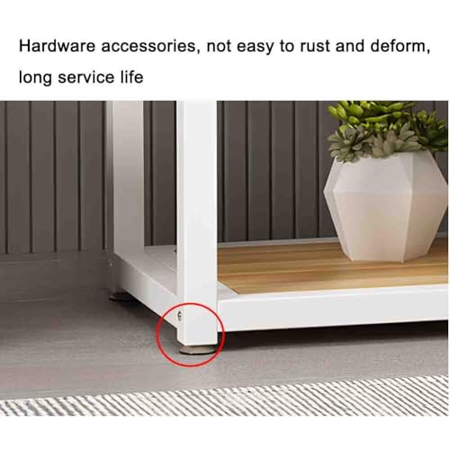 Heavy Duty Metal Aquarium Stand with 3-Tier Storage Shelves, Stylish White Frame for Home & Office, 60x30x70 cm, Durable & Functional Fish Tank Organizer