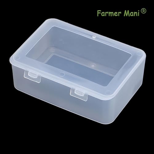 Clear Plastic Storage Containers Box with Lid (5.04x3.5x1.69 inch, 2 Pack), Rectangle Plastic Clear Storage Containers Box for Beads, Coins, Safety Pins and Other Craft Jewelry Watch Findings - size: 5.04 x 3.5 x 1.69 Inch