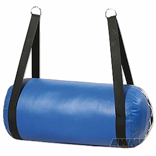Bestzo MMA Leather Punch Bag - Cylinder Shaped with Reinforced Handles Blue -Unfilled - size: 70 Inch (6ft)