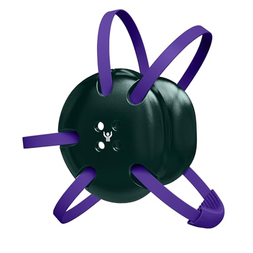 | Wrestling Classic Headgear | Earguard Adult Grappling Head Gear | Adjustable Ear Guards Purple Straps - style: Dark Green w/ Purple Straps